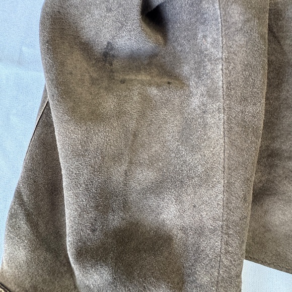 Sigrid Olsen SO Blue Suede Jacket Dark Brown Size L - Picture 10 of 11